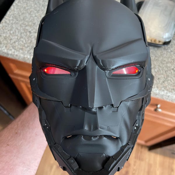 Tactical Bat Helmet | 3D Printed Wearable Cosplay, Custom Fit, LED Eyes ...