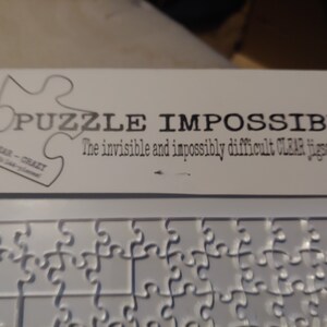 Puzzle Impossible: Extreme Difficult CLEAR Jigsaw Puzzles for Adults. Date  Night & Chill, Bestselling Gift for All Occasions and Quiet Time 