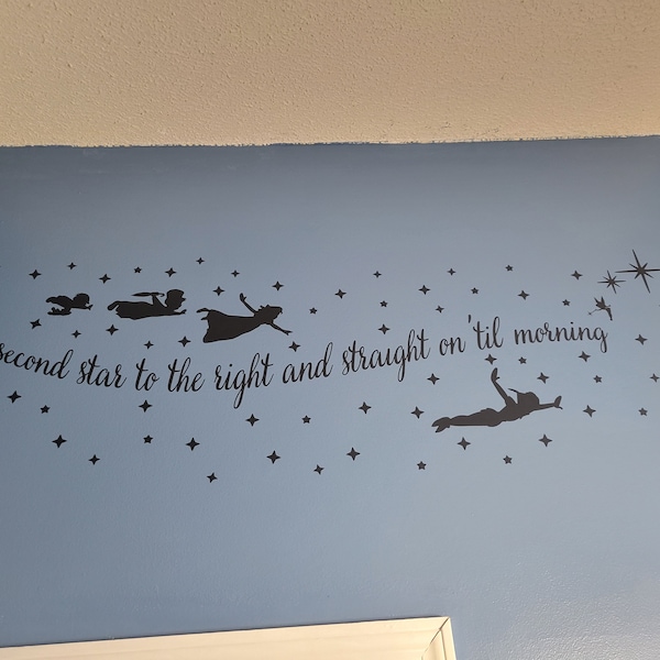 Peter Pan Tinkerbell Wendy John Michael Flying Second Star to the Right ...