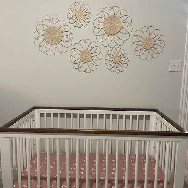 Rattan Daisy Flower Wall Decor (3pcs) Boho Decor Wall Hanging - Etsy