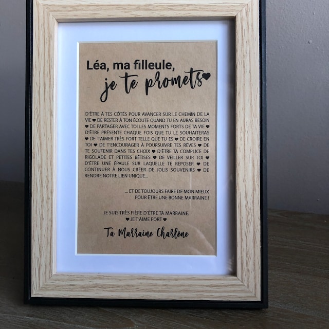 Cadeau Parrain Marraine / Cadeau Parrain Ou Marraine Baptême