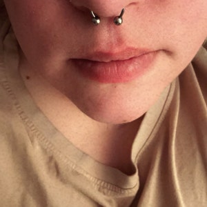 CrazyPiercing Anillos De Tabique De 18G, Joyería De Piercing De Herradura Para Nariz, Labio, Anillos De Acero Inoxidable, Joyería Para Tabique Para Hombres Y Mujeres