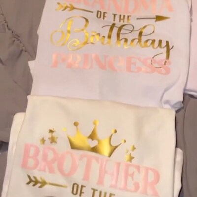 Birthday Princess Svg Bundle, Mom of the Birthday Princess, Dad of the ...