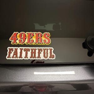 Faithful San Francisco 49ers Niners Vinyl Decal Sticker - Etsy