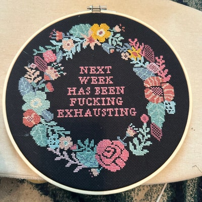 Easy Modern Cross Stitch Pattern, One Color Counted Cross Stitch Design ...