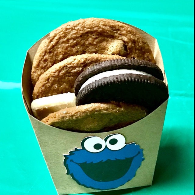 Cookie Monster party favor boxes 12pcs cookie monster birthday | Etsy
