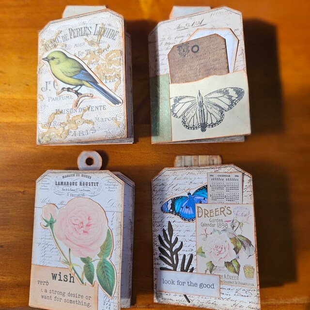 ノートブック タグ、アンティーク、ジャンク ジャーナル キット