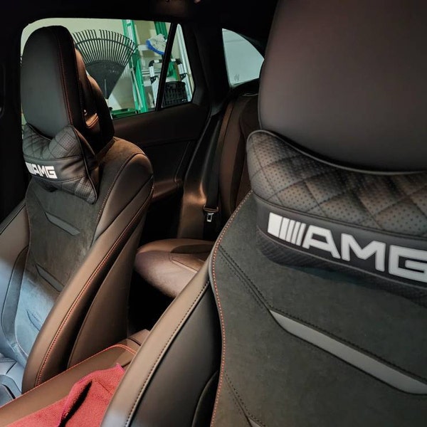 2x Car Seat Neck Support Cushions Premium Ergonomic Headrest