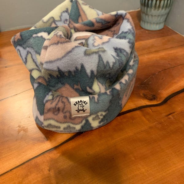 Quilt Pattern Fleece Four Point Beanie Custom Fit Etsy