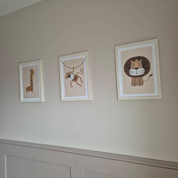 Safari Nursery Wall Prints, Boho Nursery Prints, Neutral Nursery Prints ...