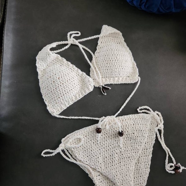 Mini Kini Crochet Bikini PATTERN | Teenie Tiny Kini Cheeky Thong Bikini PATTERN ...