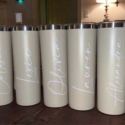 Personalized Bride/bridesmaid Tumbler With Straw 16 Oz. Custom Tumbler ...
