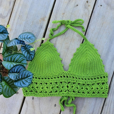 Remy Ruffle Bikini Top Crochet Pattern Adjustable, Beginner Friendly ...