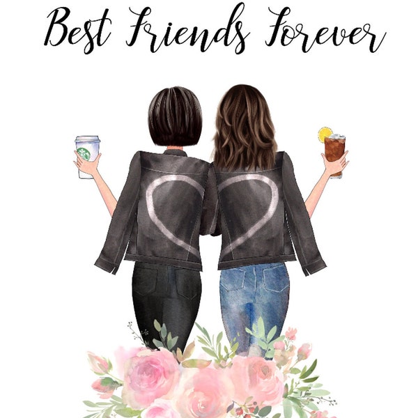 Best Friends Forever From The Heart - Family Personalized Custom Pillow - Mother's Day, Gift For Mom