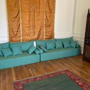 Corduroy Teddy Sofa, Foldable Meditation Teddy Couch Bed, Living room Sectionals, Ottoman Couch pouf, Floor Seating Sofa set, Seat Cushions