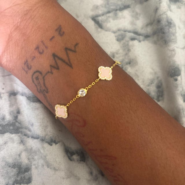 ★tow tow archive★ Full Clover Bracelet Angora Pink TBH22AB MUSINSA | TOWTOW ARCHIVE Full Clover Bracelet Angora Pink
