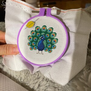 孔雀のクロスステッチパターンPDF - 孔雀の刺繍 - 即時ダウンロード