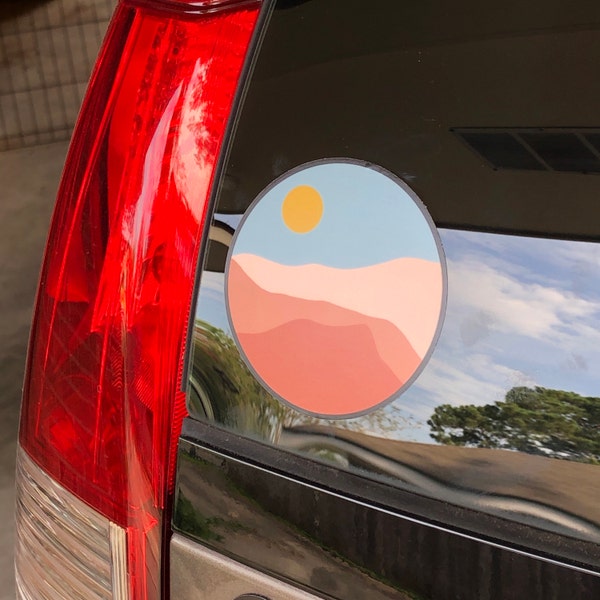 Sunset Sticker, Mountain Sticker - Etsy