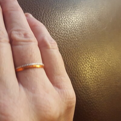Super Thin Orange Silver Stackable Rings, Orange Ring, Stack Rings ...