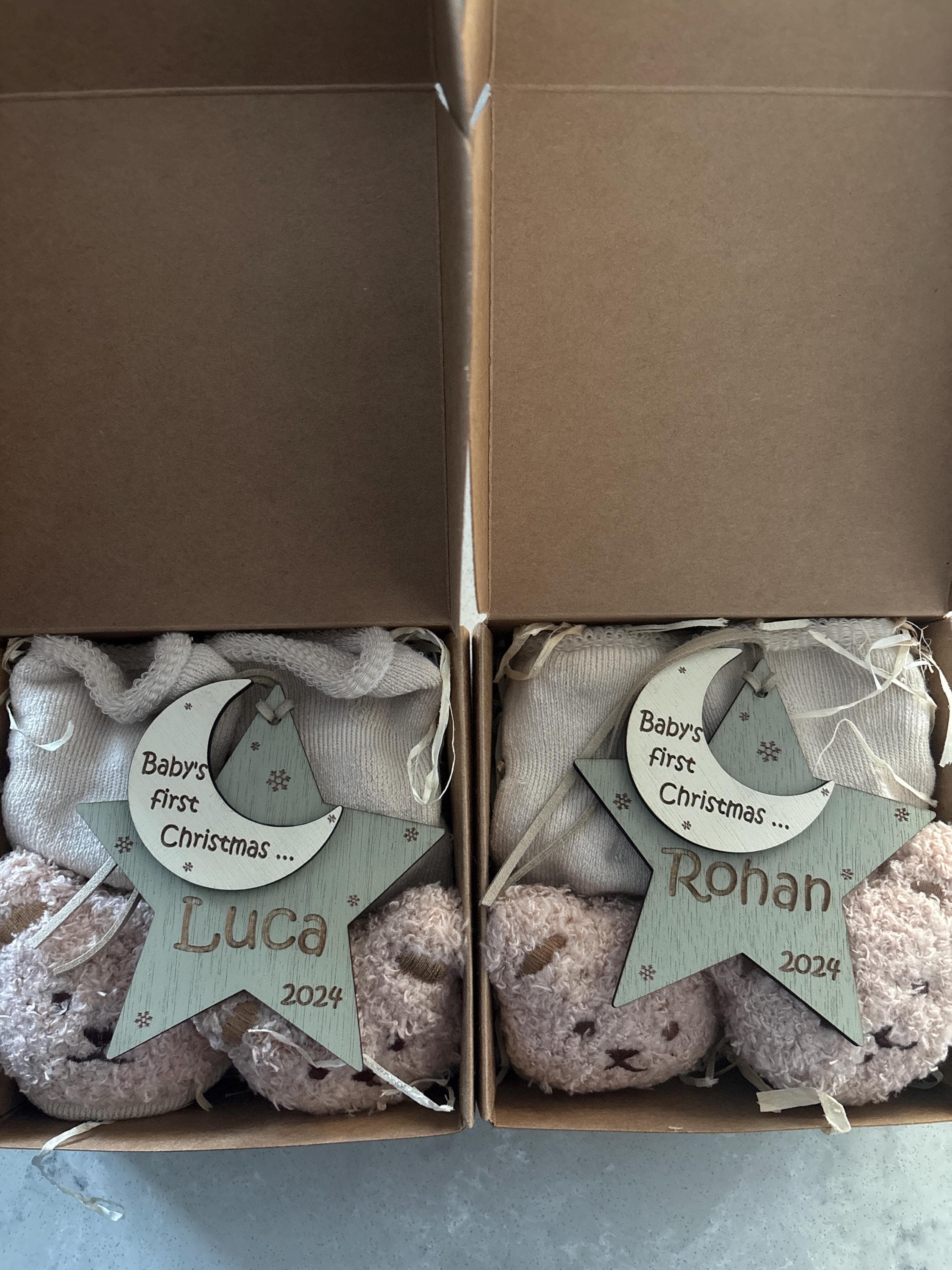 Baby&#39;s first Christmas gift box for baby Christmas gift for baby Christmas bauble Christmas tree bauble gift for new mum and dad baby gift