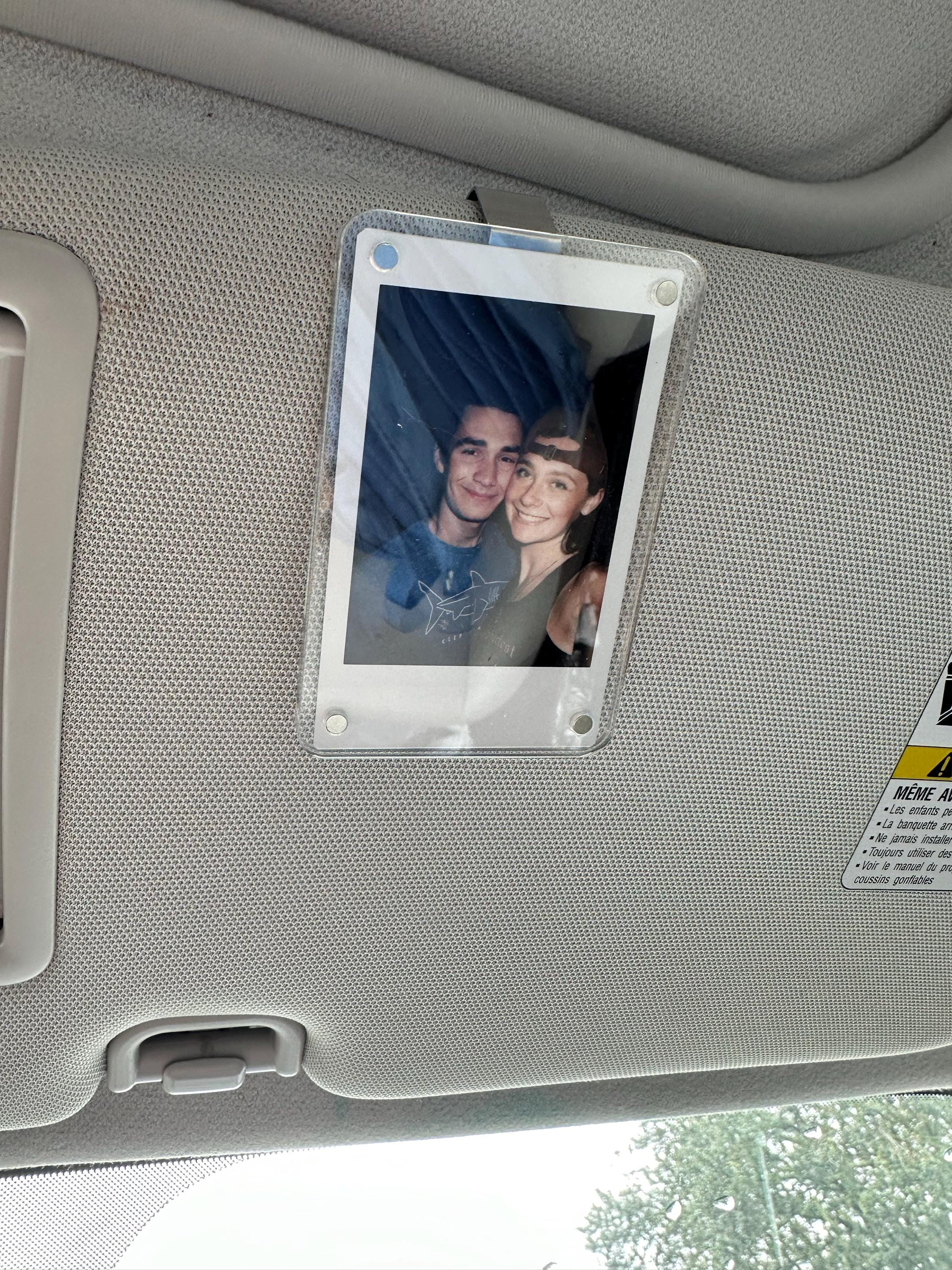 Fügen Sie Ihren eigenen Polaroid-Foto-Autovisier-Clip hinzu, personalisierter Sonnenvisier-Clip, personalisierte Foto-Auto-Dekoration, Polaroid-Foto fürs Auto, Geschenk für Paare