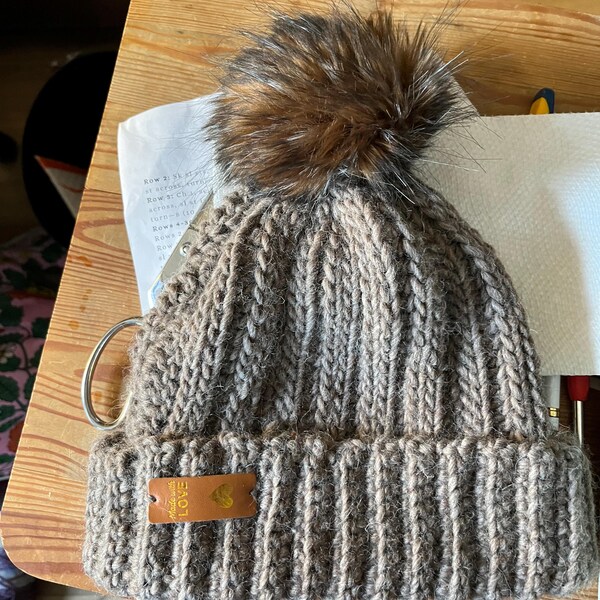 CROCHET PATTERN & VIDEO/ Chunky Ribbed Hat, Side Across Construction ...