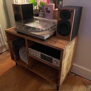 Rustic Vinyl Storage Unit / Turntable Sideboard - Etsy