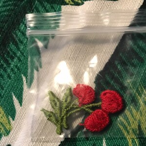 Vintage Cherry Applique Red Cherries Jacket Patch Sewing Trim - Etsy