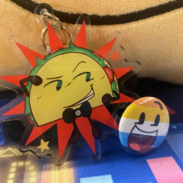 Inanimate Keychains Taco Inanimate Insanity - Acrylic Keychain / Charm - Object Shows - Etsy