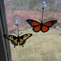 Fantasy Glass Suncatcher – Handgefertigter Glas-Schmetterling Mit Swarovski-Kristall, Ca. 6x5 Cm, In Geschenkbox