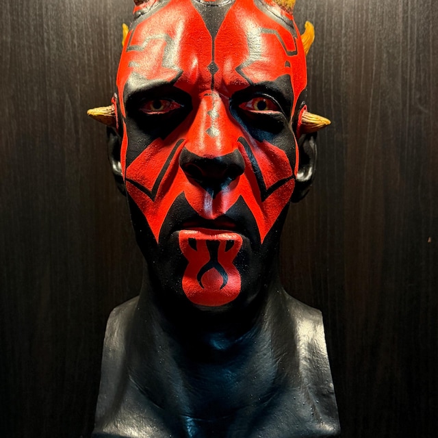 リアルなダース・モールマスク - 高品質ラテックス製シス卿コスプレ