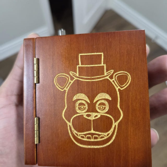 Five Nights at Freddy's Hand Crank Custom Engraved Wood Music Box