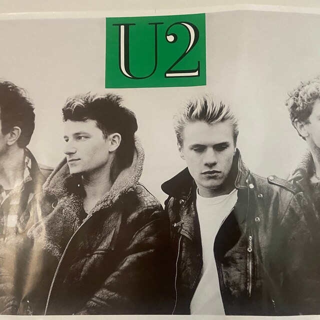 Original Vintage Poster U2 Music Memorabilia Rock Band Pinup 1980s