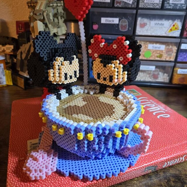 Instant Download! 3D Perler Bead Pattern Cute Mickey and Minnie