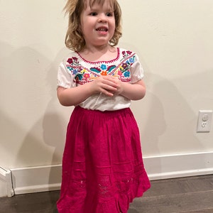 Déguisement de Mexicaine pour enfant ATOSA - Taille 5/6 ans - Blanc