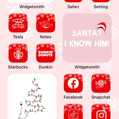 Winter Aesthetic Ios 14 Icons, Holiday iPhone App Icon Pack, Winter ...