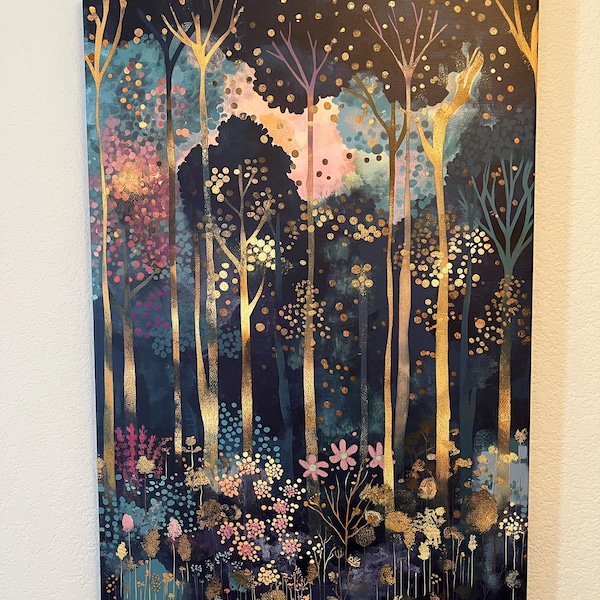 Enchanted Reverie: Gustav Klimt Inspired Magical Forest Art - Luxury ...