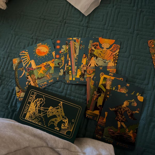 Shayan Rasheed Green Gold Tarot Deck, 78 Waterproof Tarot Card Deck, Tarot Cards With ...
