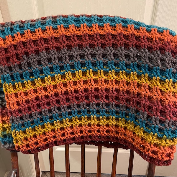 CROCHET PATTERN Crochet Me A River Throw - Make to Any Size - PDF ...