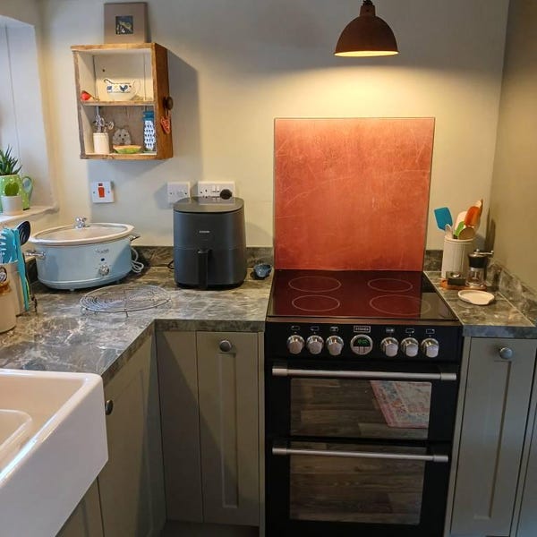 Rusted Antique Mirror Toughened Glass Splashback - Etsy UK