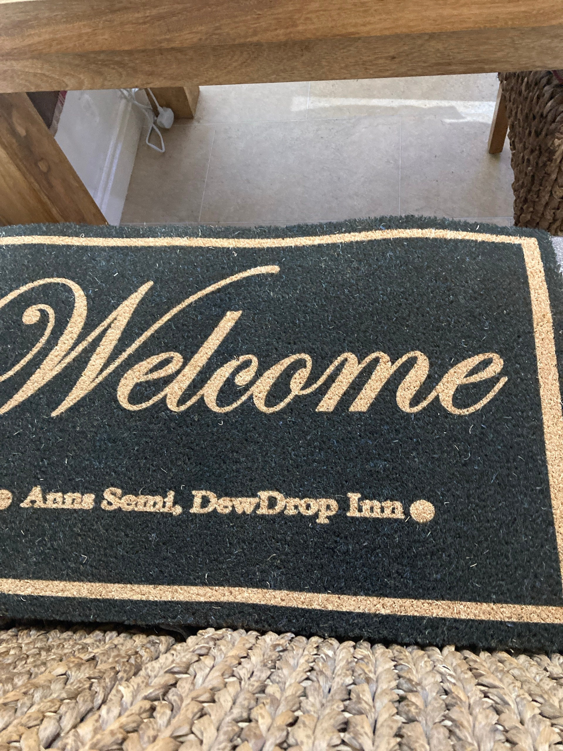 Custom Doormat with Welcome and name | Coir Door mat | Personalised Welcome Rug | Front door Mat