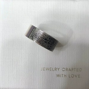 Custom Fingerprint Ring Actual Fingerprint Band - Etsy