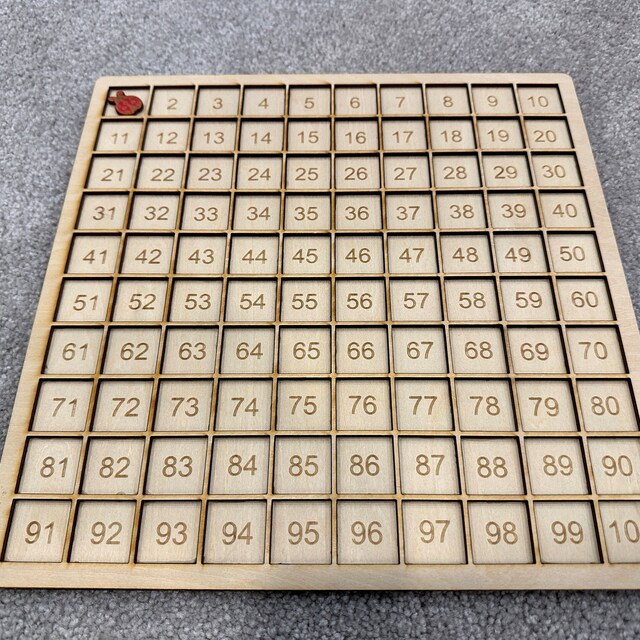 Montessori Math 100 Board Set, Wooden Multiplication Table