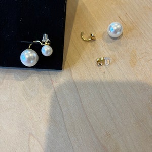 Two in One Pearl Ear Jacket Earring Elegant Stud Earrings - Etsy UK