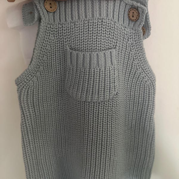 Newborn Baby Knit Jumper Cuddle and Kind Knitted Romper Overalls Etsy