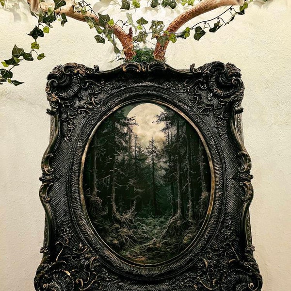 Goth Decor Dark Forest Wall Art Print - Etsy