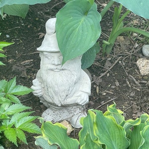 Statue Nain De Jardin En Résine - Déco Extérieur/Intérieur - Style Bois Et Pierre - 21cm