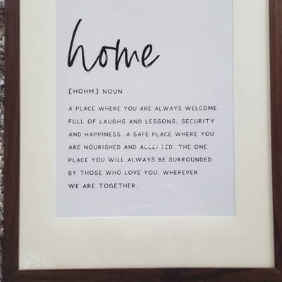 Home Definition Print, Home Printable Art, Prints for the Living Room ...