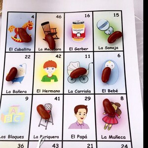 Baby Shower Loteria 100 Cards Spanish-English/Loteria Cards / | Etsy