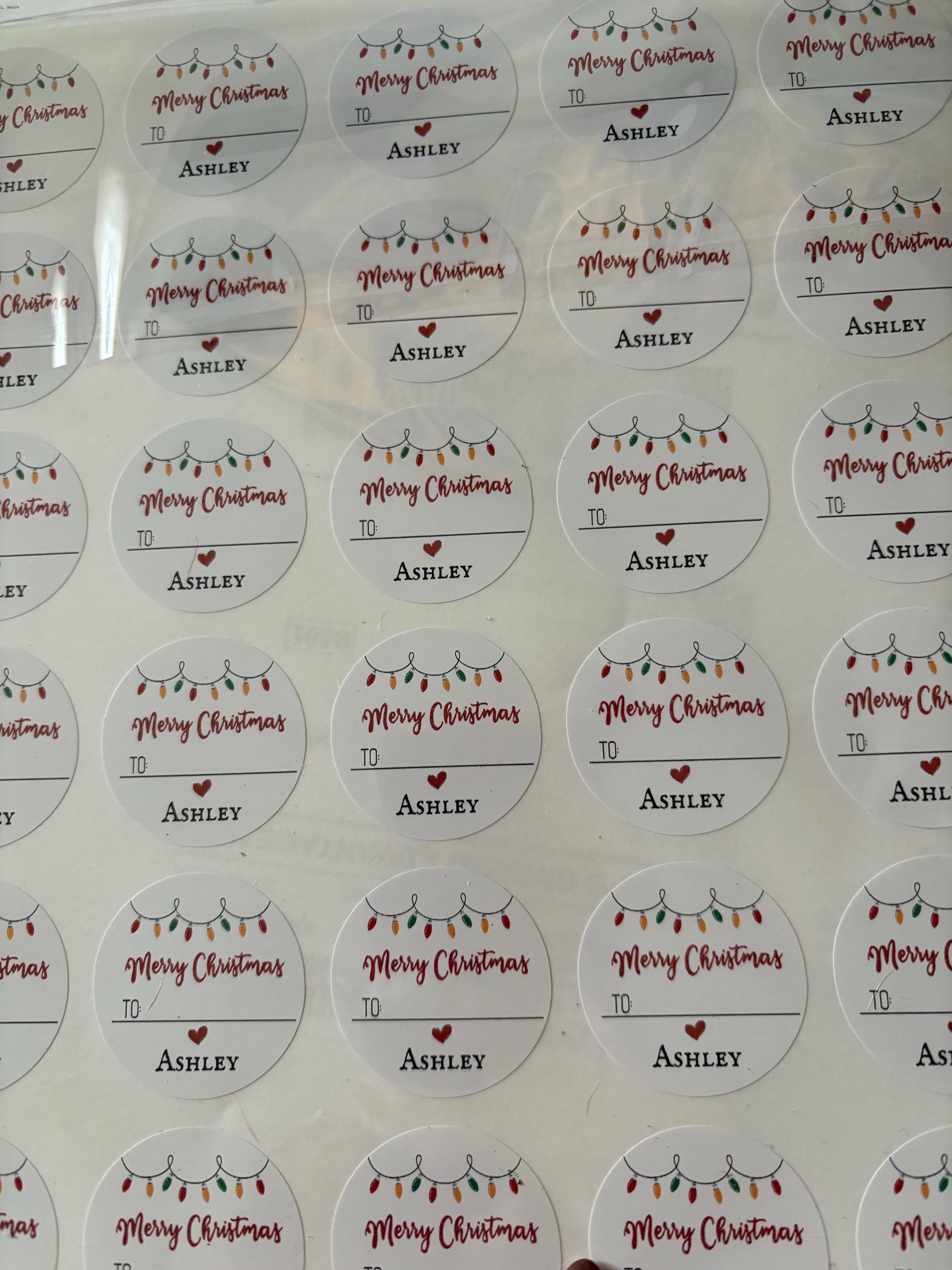 Custom Holiday Labels, Personalized Merry Christmas Labels, Holiday Gift Tags, To/From Sticker, Holiday Gift Label/ Christmas Favor Stickers